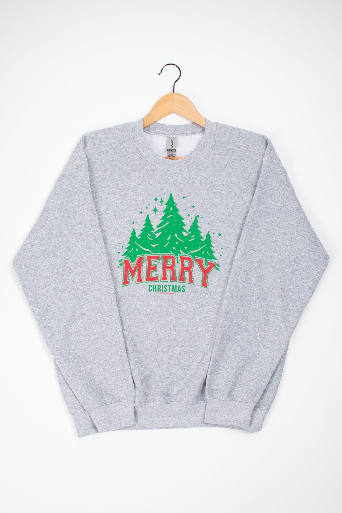 Classic 'Merry Christmas' Grey Crewneck
