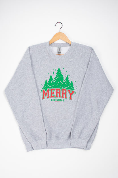 Classic 'Merry Christmas' Grey Crewneck