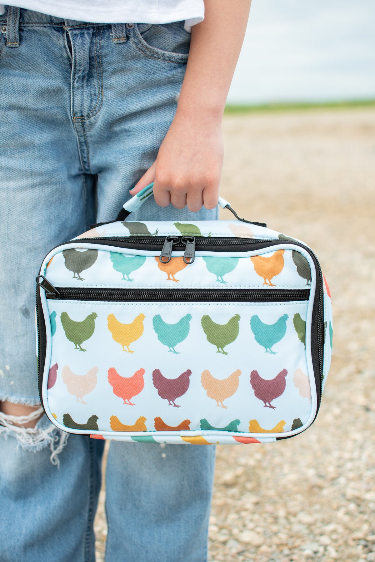 Colorful Chickens Lunch Bag