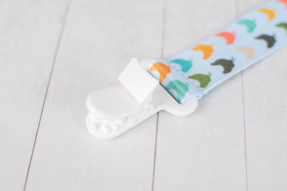 Colorful Chickens Paci Clip