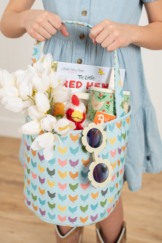 *PREORDER* Colorful Chickens Easter Basket