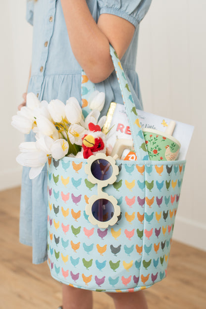 *PREORDER* Colorful Chickens Easter Basket