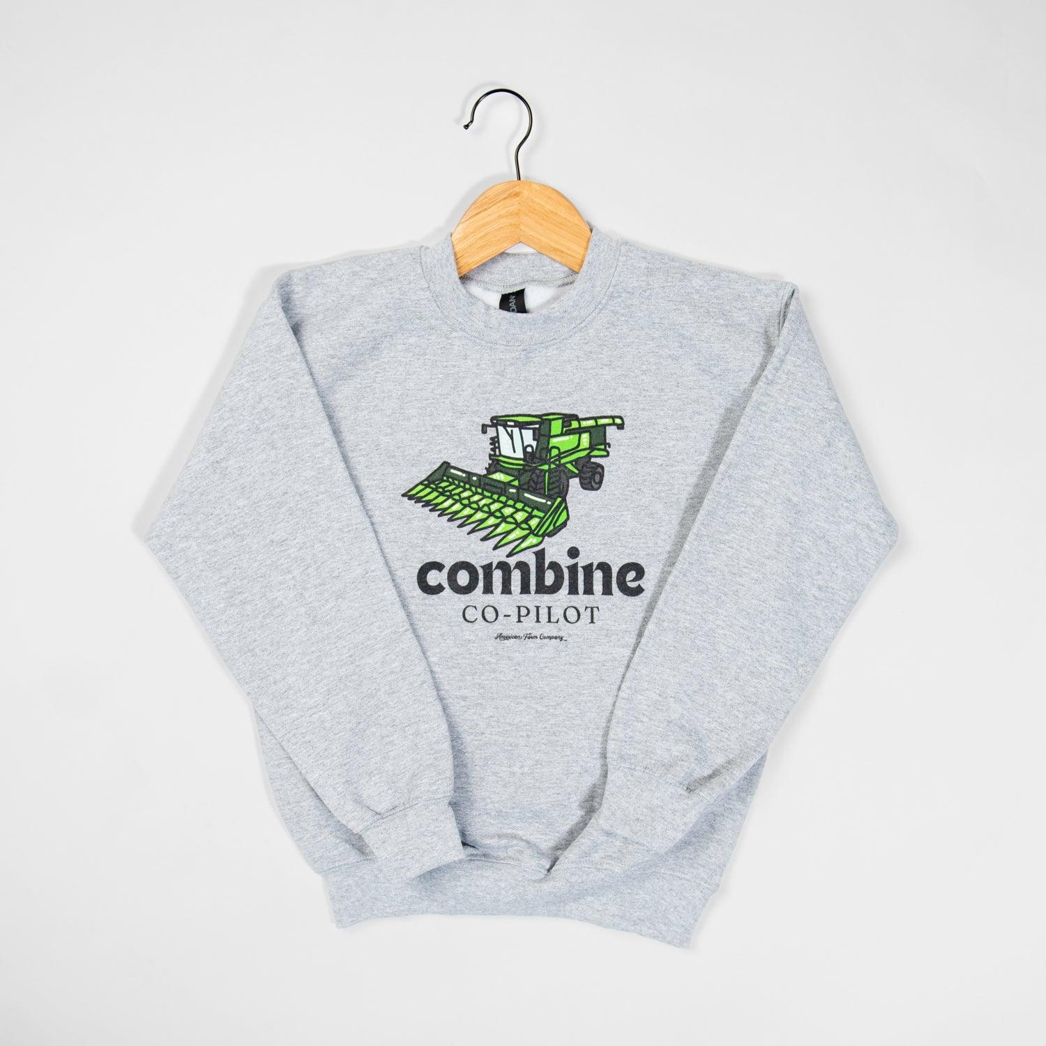 Combine Co-Pilot Grey Youth Crew - American Farm Company