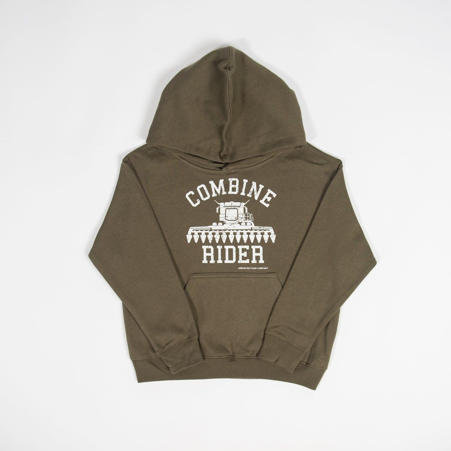 Combine Rider Olive Toddler/Youth Hoodie - American Farm Company