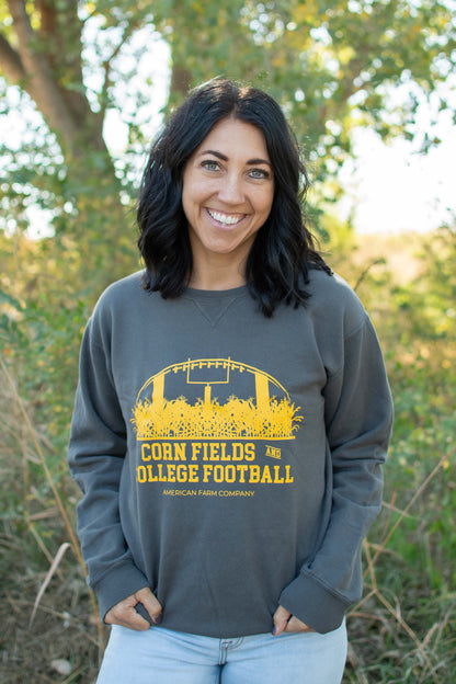 Cornfields_and_College_Football_Washed_Black_Crewneck [F] [LS]