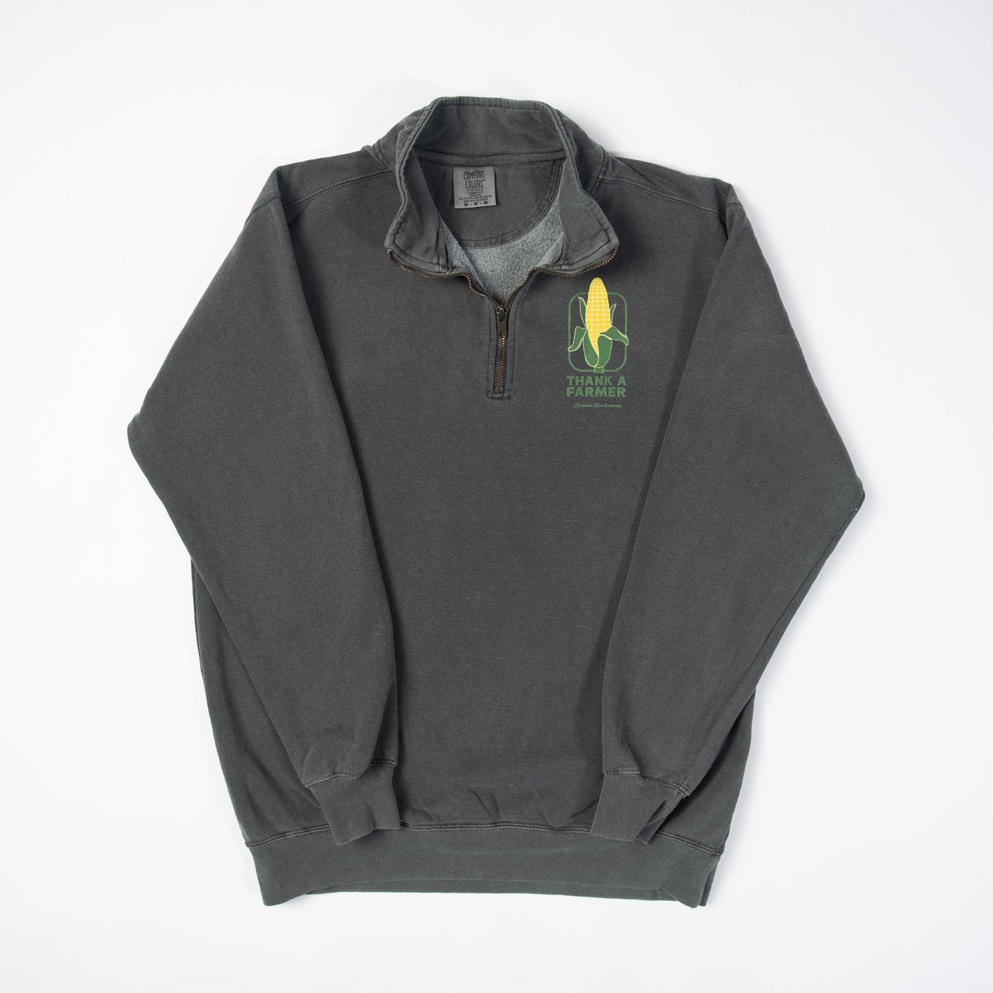 Corn 'Thank A Farmer' Charcoal 1/4 Zip - American Farm Company