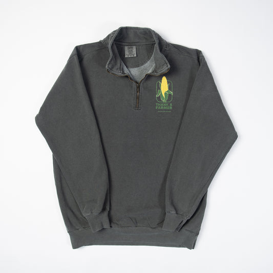 Corn 'Thank A Farmer' Charcoal 1/4 Zip - American Farm Company
