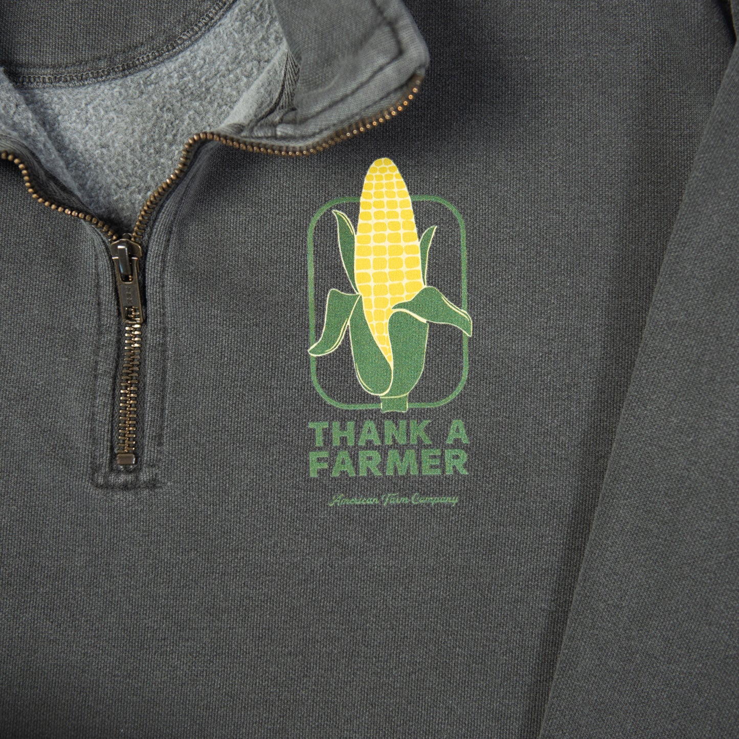 Corn 'Thank A Farmer' Charcoal 1/4 Zip - American Farm Company