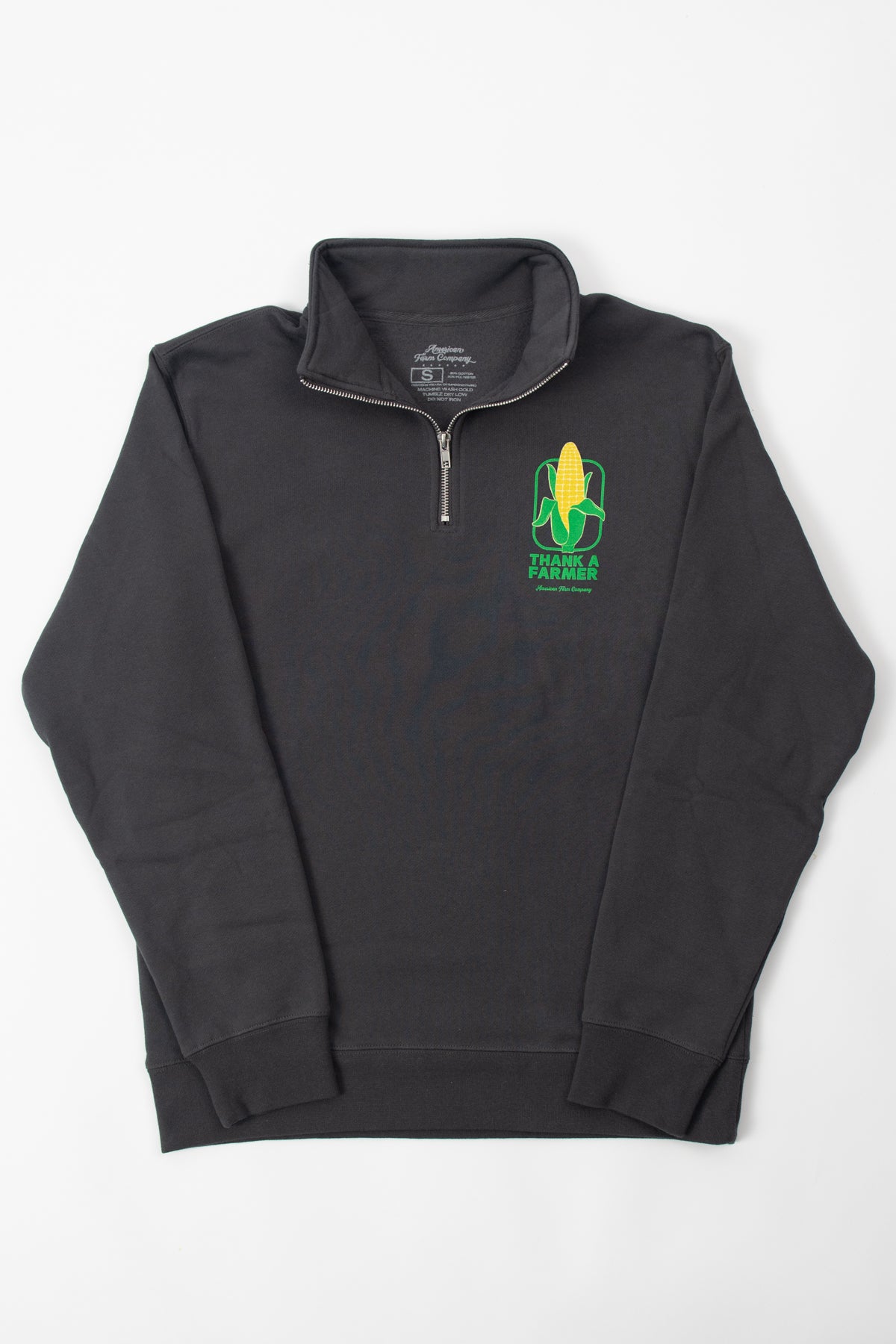 Corn 'Thank A Farmer' Charcoal 1/4 Zip