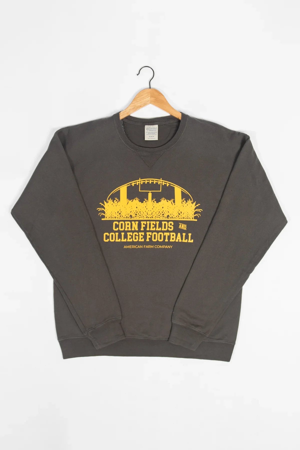 Cornfields_and_College_Football_Washed_Black_Crewneck [M] [F] [KO]