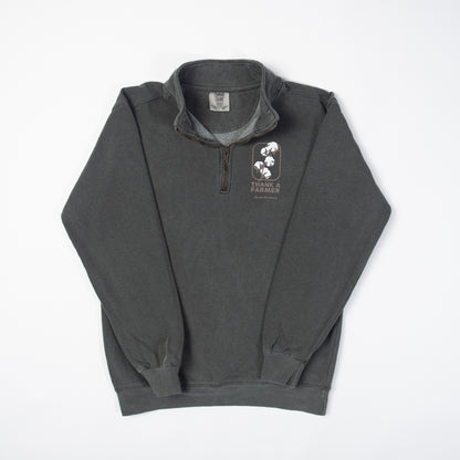 Cotton 'Thank A Farmer' Charcoal 1/4 Zip - American Farm Company