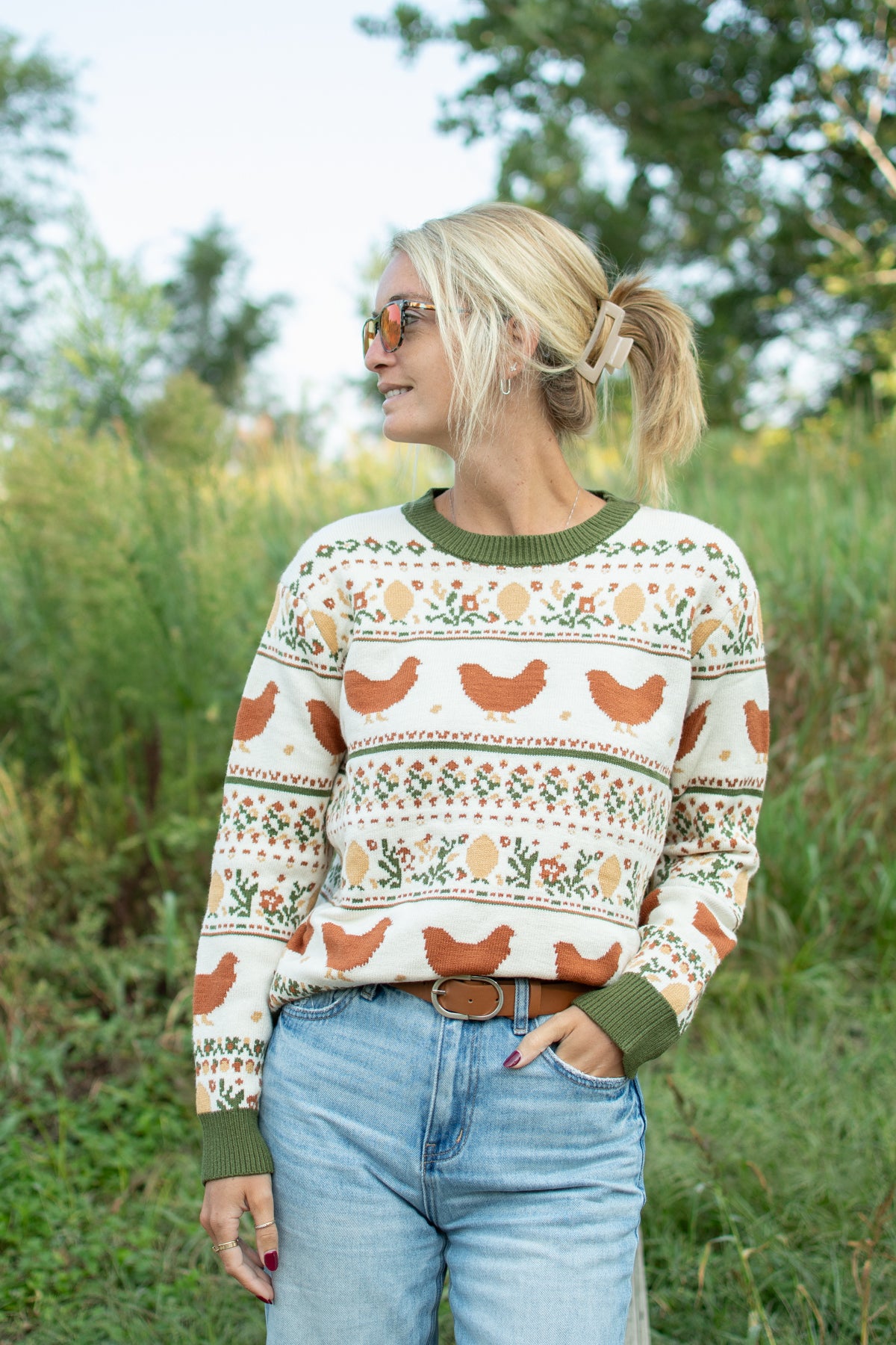 Country Chicken Sweater