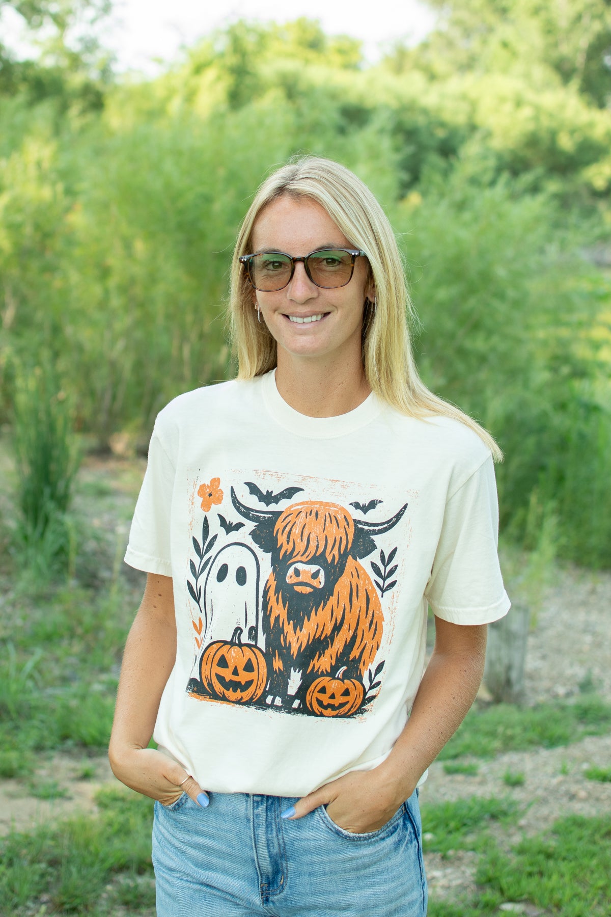 Country Halloween Highland Adult T-Shirt