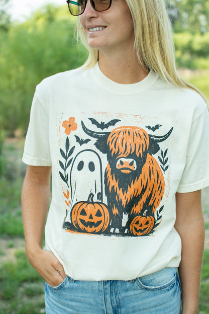 Country Halloween Highland Adult T-Shirt