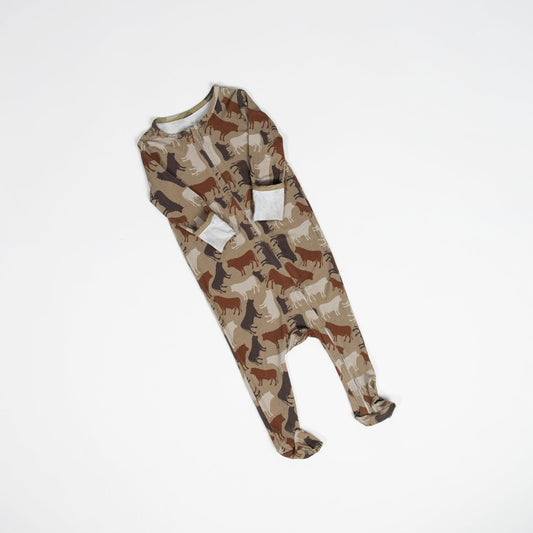 Cow Camo Baby Bamboo Pajamas - American Farm Company