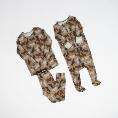 Cow Camo Toddler/Youth Bamboo Pajamas - (PREORDER 10/25) - American Farm Company