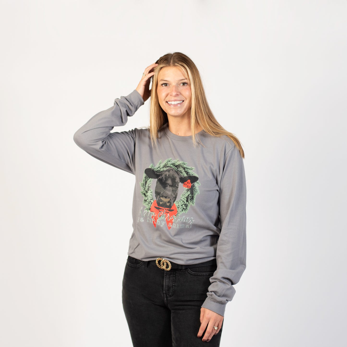 Cow Christmas Long Sleeve Tee