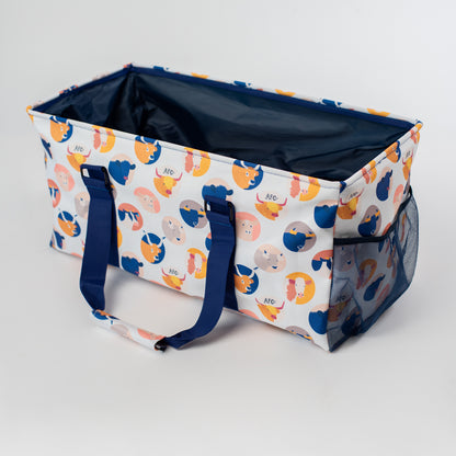 Cow Circle Collapsible Tote Bag
