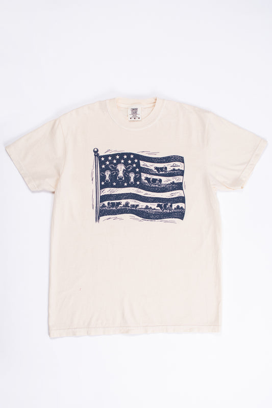 Cow Flag Ivory Tee