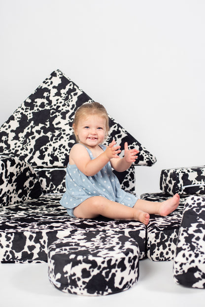 Cow Print Kids 14pc Foam Couch *PREORDER*