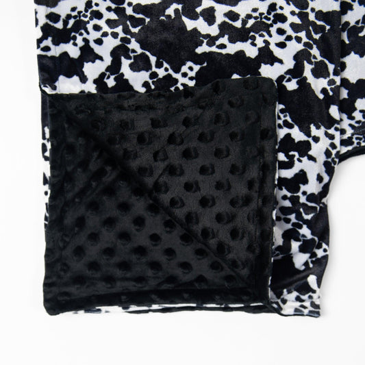 Cow Print Minky Baby Blanket
