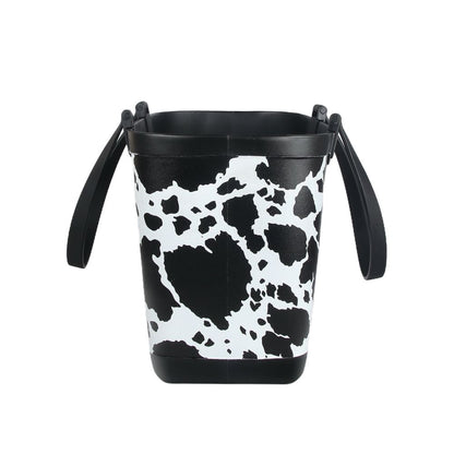 *PREORDER* Cow Print Rubber Tote Bag - Small