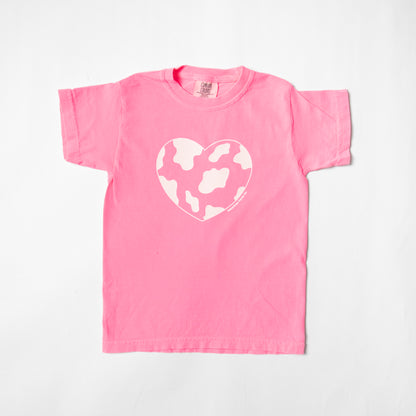 Cow Heart Toddler/Youth Pink Tee - American Farm Company