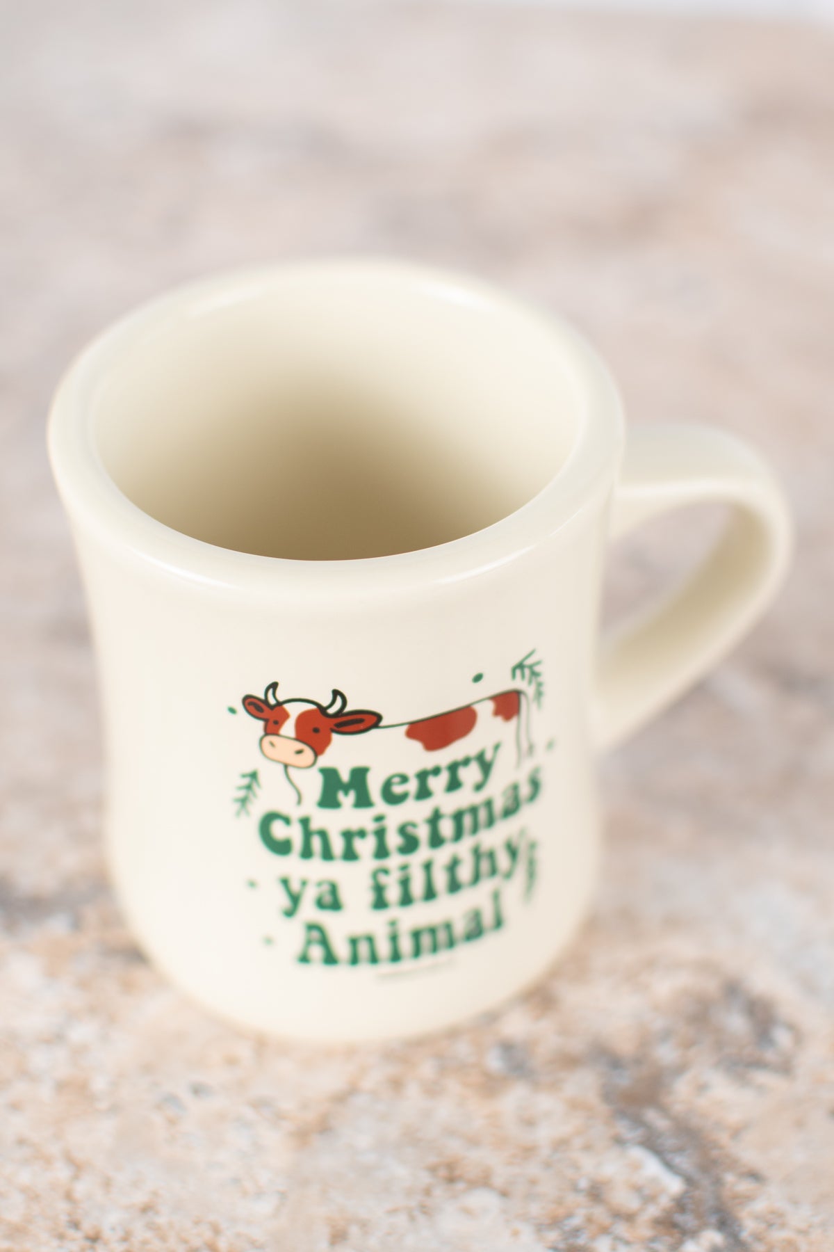 Cow 'Merry Christmas Ya Filthy Animal' Ceramic Mug