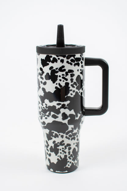 Cow Print 40oz Water Tank Tumbler