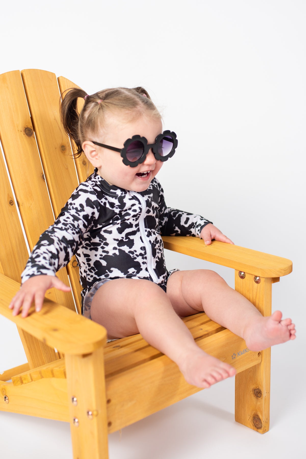 Cow Print Baby Longsleeve Swimsuit