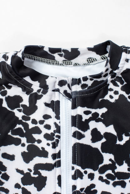 Cow Print Baby Longsleeve Swimsuit