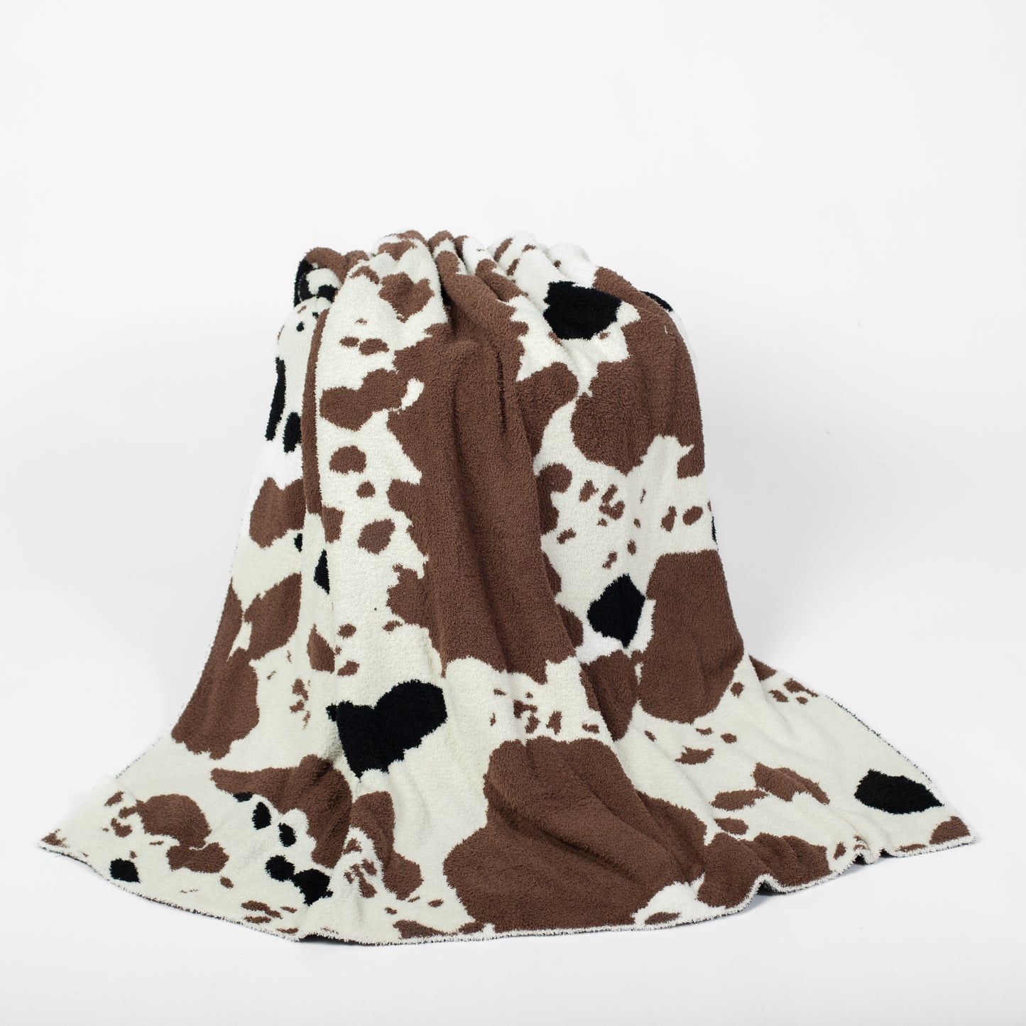 Cow Print Luxe Throw Blanket