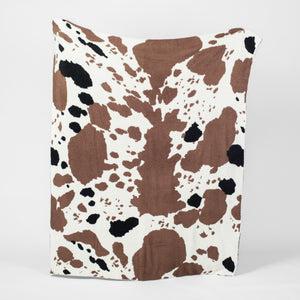 Cow Print Luxe Throw Blanket - American Farm Company
