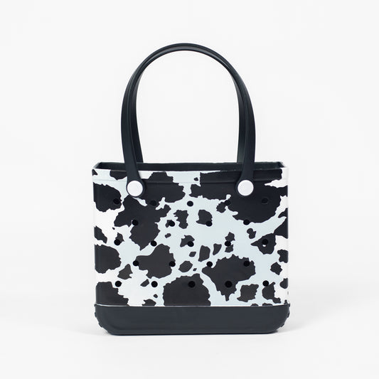 Cow Print Mini Rubber Beach Tote