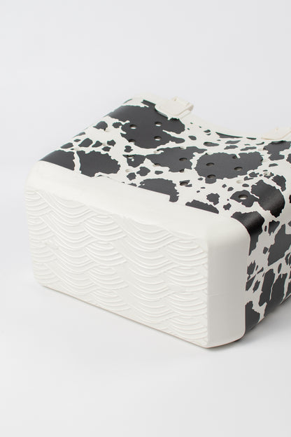 *PREORDER* Cow Print Rubber Tote Bag - Large