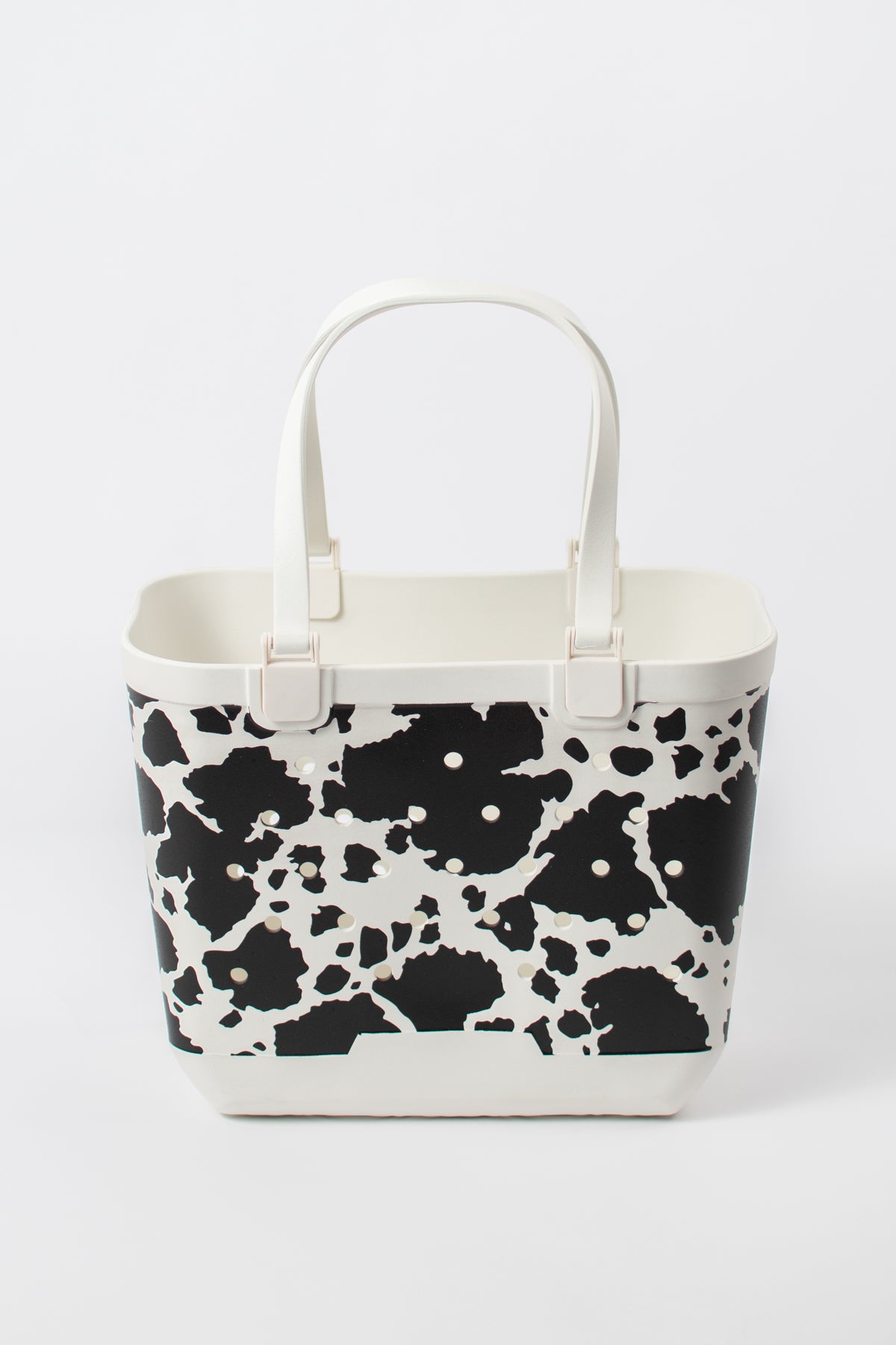 *PREORDER* Cow Print Rubber Tote Bag - Large