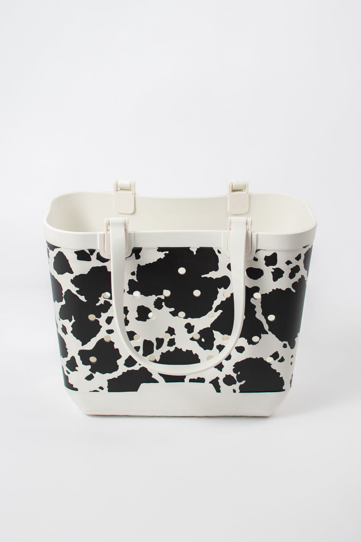 *PREORDER* Cow Print Rubber Tote Bag - Large