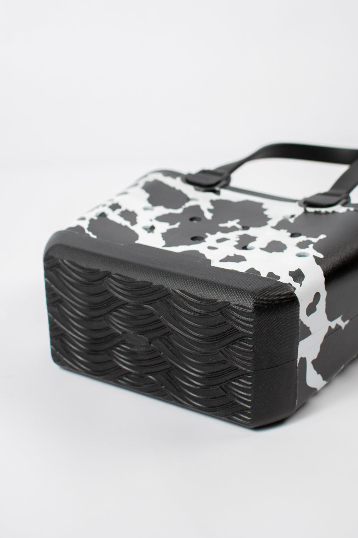*PREORDER* Cow Print Rubber Beach Tote - Mini