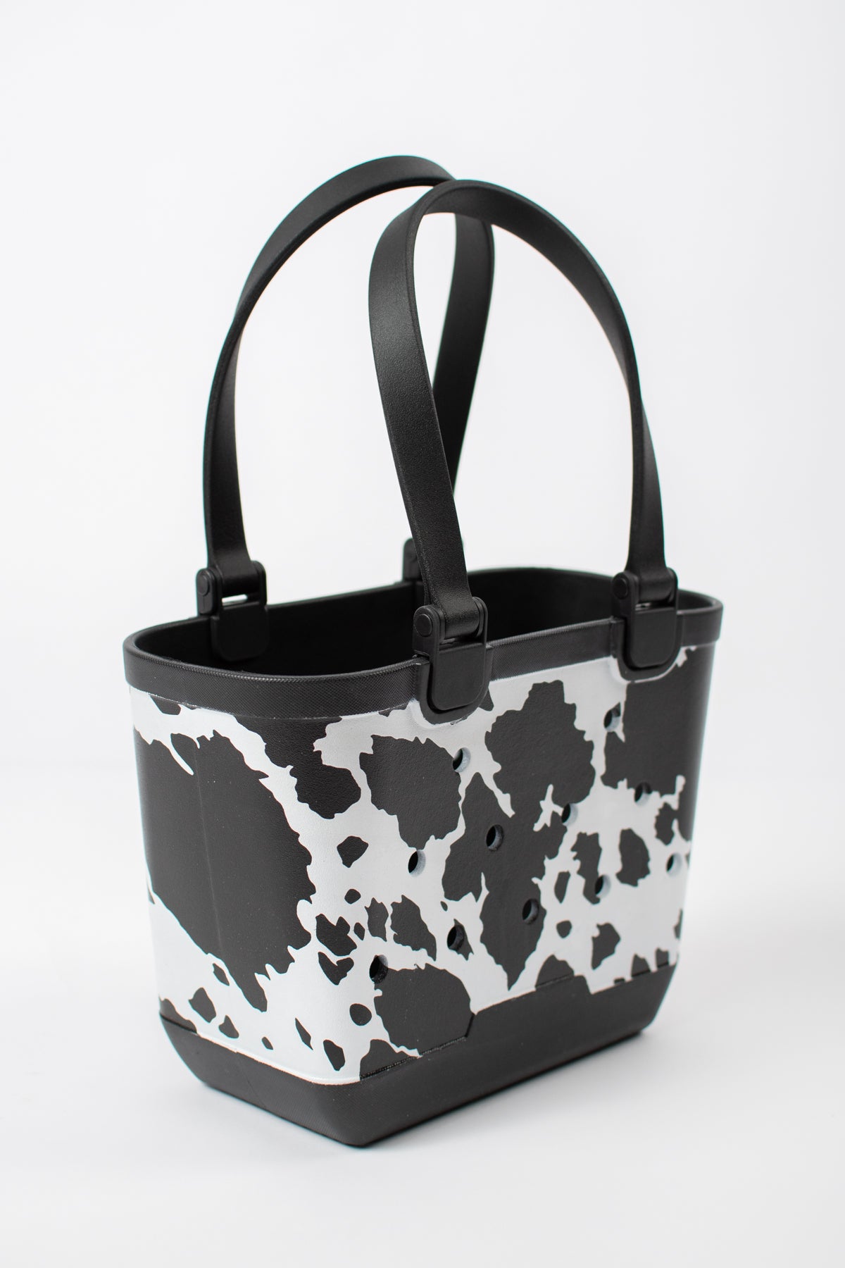 *PREORDER* Cow Print Rubber Beach Tote - Mini