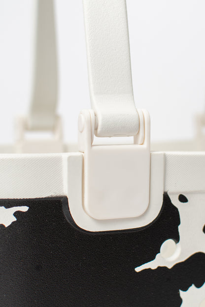 *PREORDER* Cow Print Rubber Tote Bag - Small