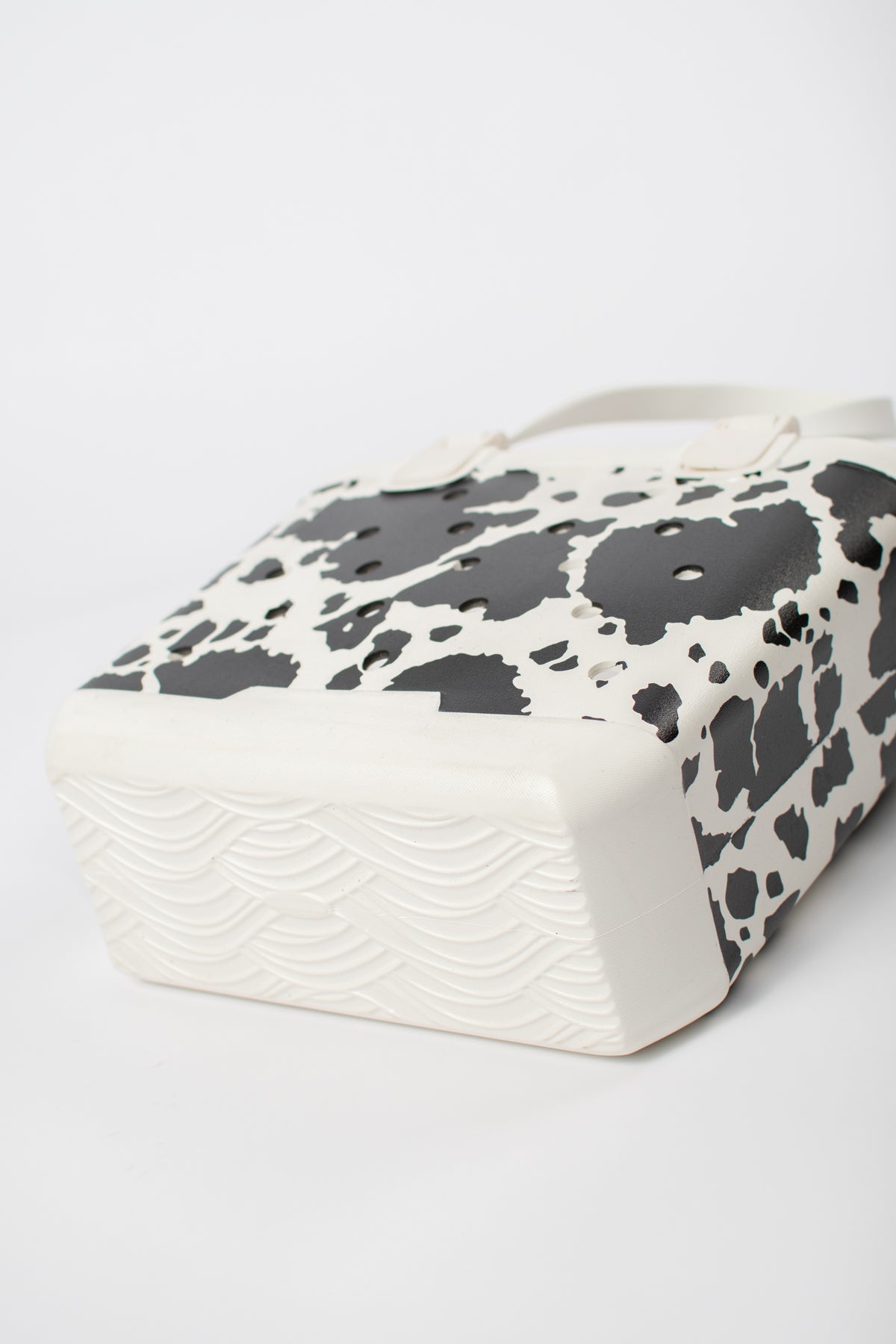 *PREORDER* Cow Print Rubber Tote Bag - Small