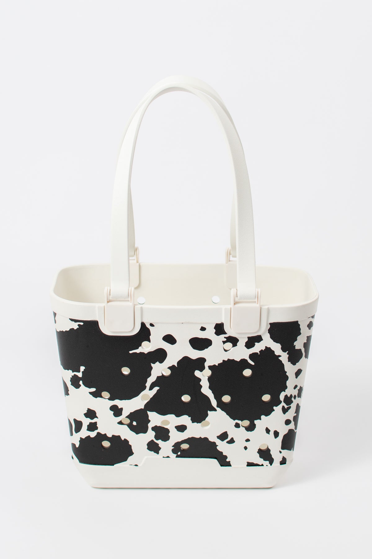 *PREORDER* Cow Print Rubber Tote Bag - Small