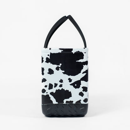 Cow Print Rubber Beach Tote Bag
