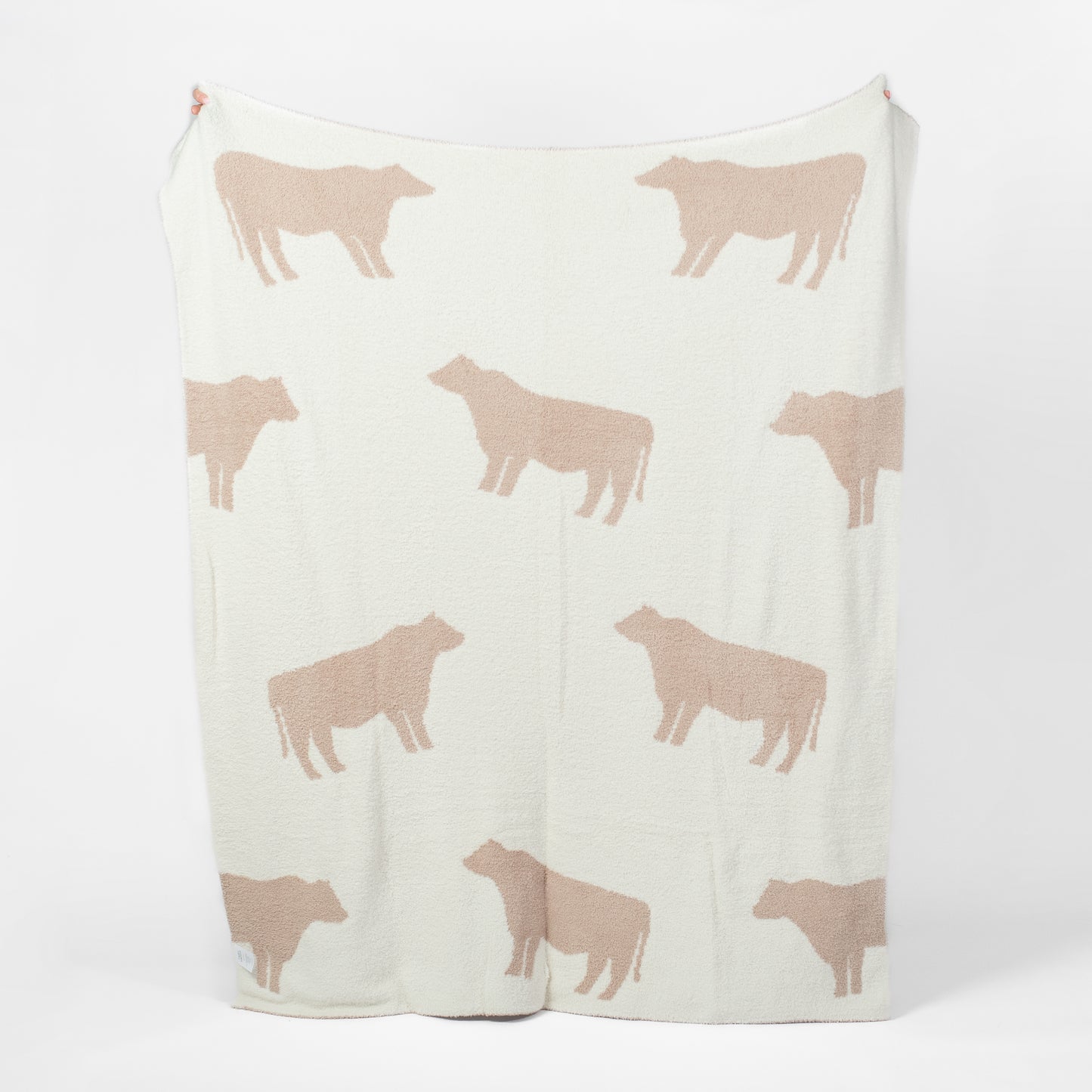 Cow Tan Luxe Throw Blanket