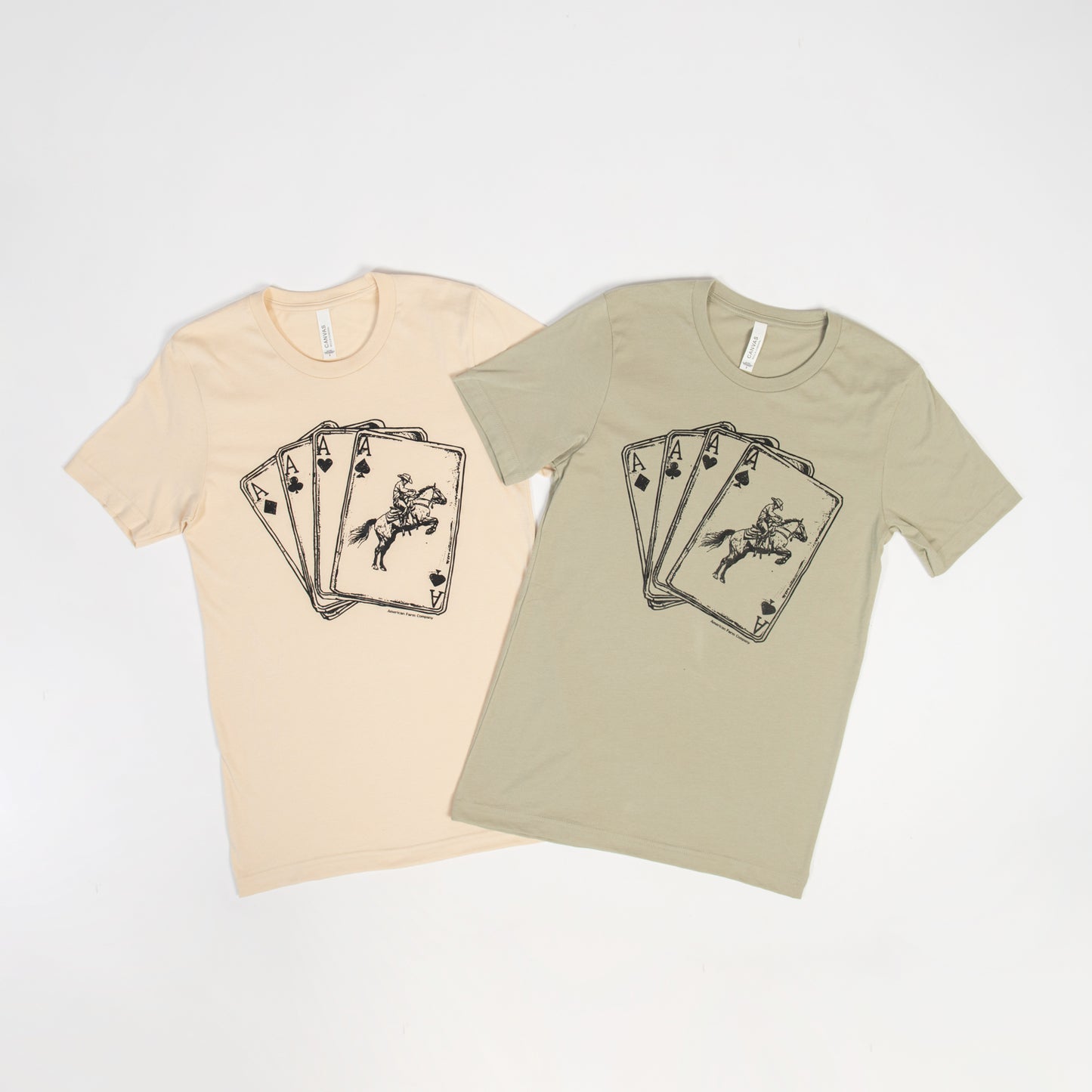 Cowboy Playing Cards Sage Tee