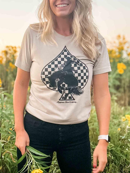 Cowboy Spade Tan Tee - American Farm Company