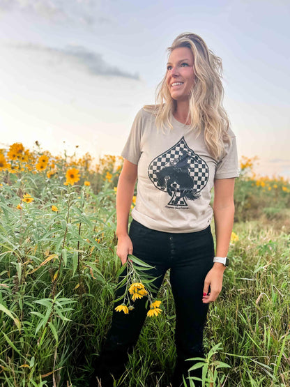 Cowboy Spade Tan Tee - American Farm Company