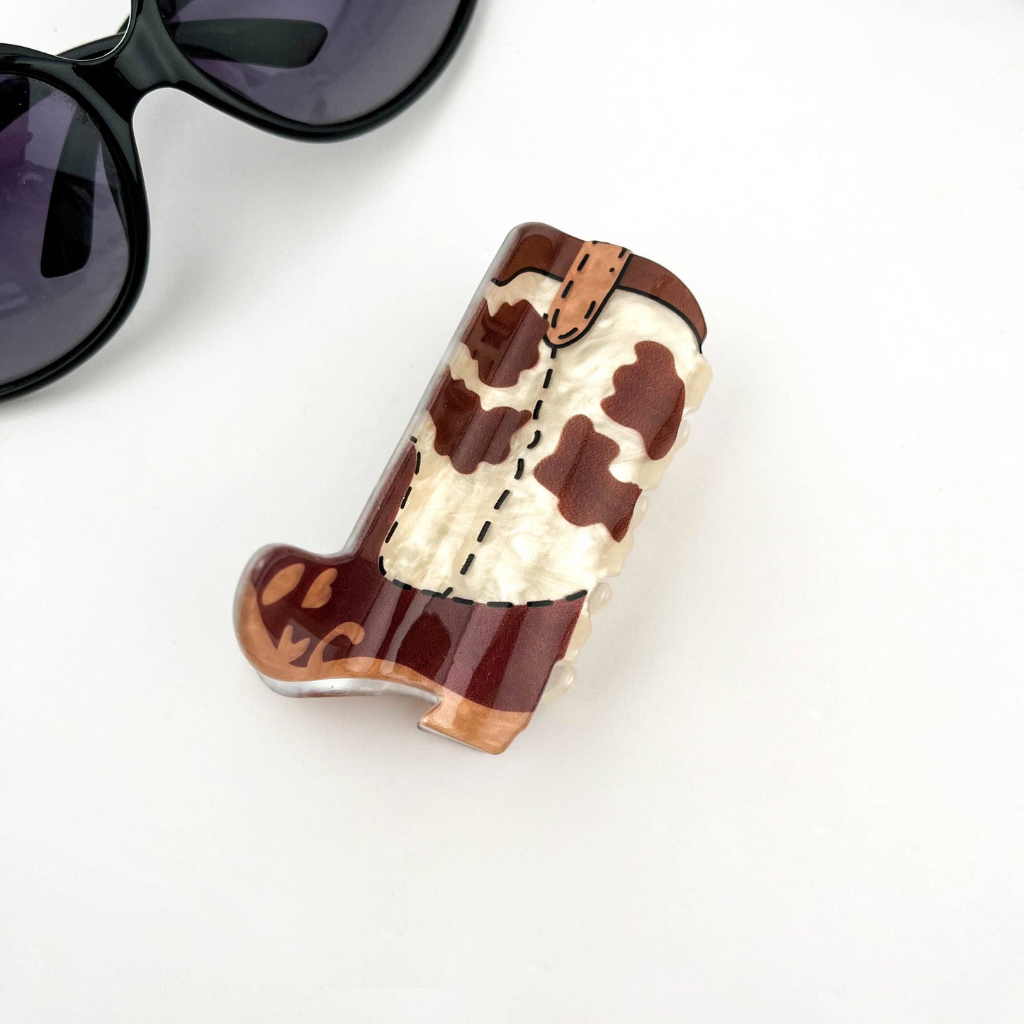 Cowboy Boot Hair Claw Clip