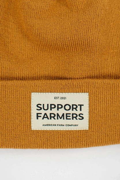 Coyote Brown ‘Support Farmers’ Beanie