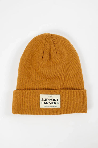 Coyote Brown ‘Support Farmers’ Beanie